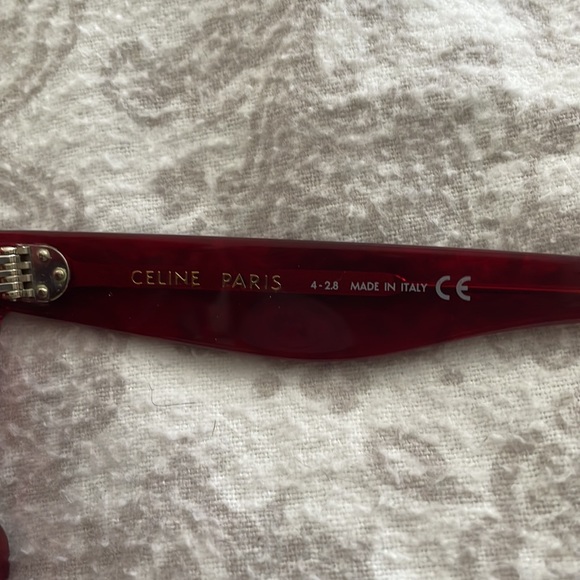 Red Celine Sunglasses. NWOT style CL4005FN. - Picture 3 of 6